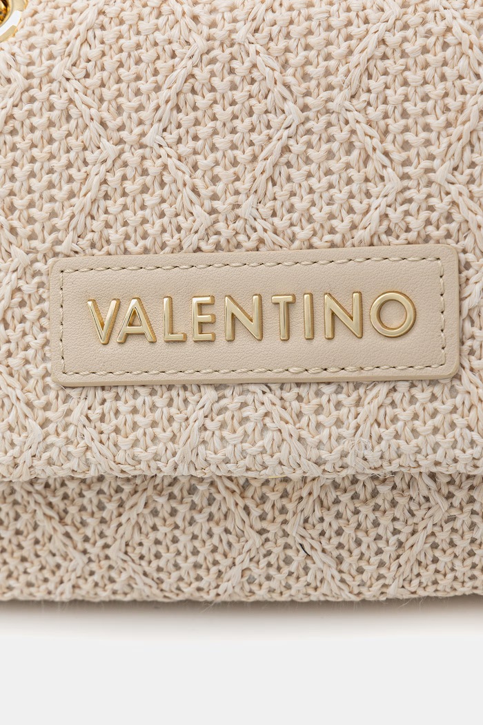 Valentino Bags torebka crossbody damska pleciona OCARINA SUMMER beżowy VBS9XL05PAG