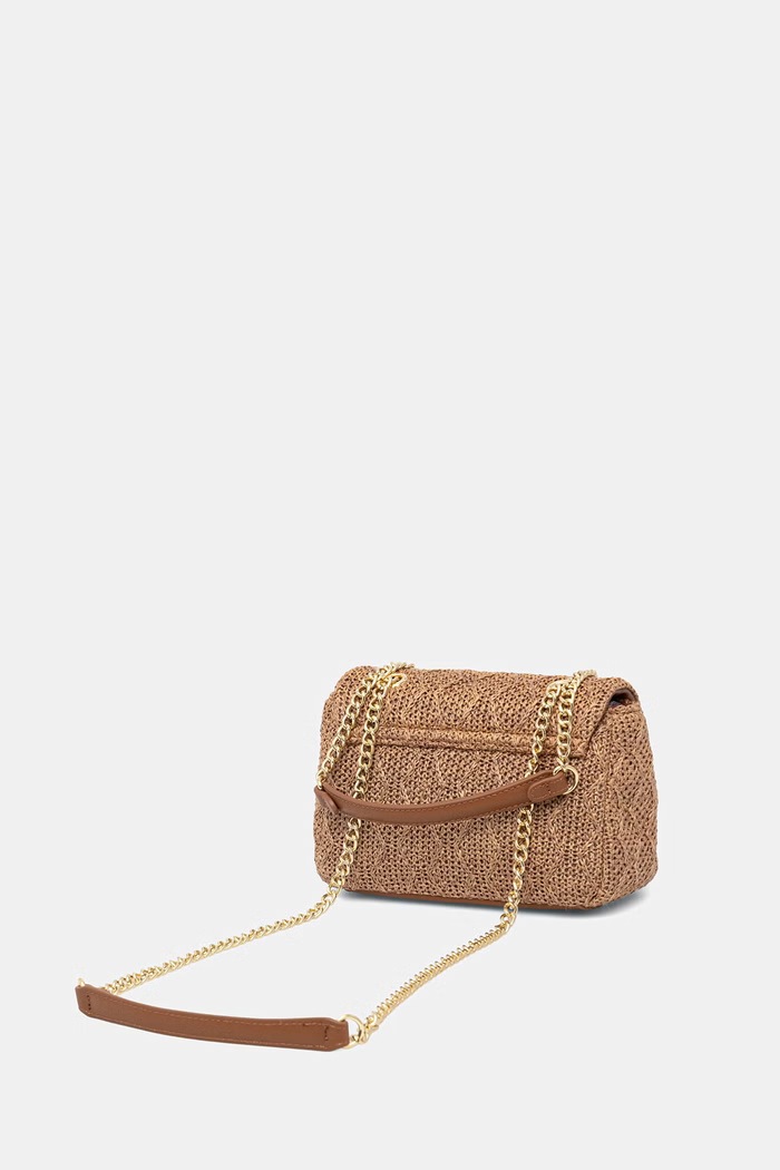 Akcesoria Valentino Bags torebka crossbody damska pleciona OCARINA SUMMER VBS9XL05PAG brązowy