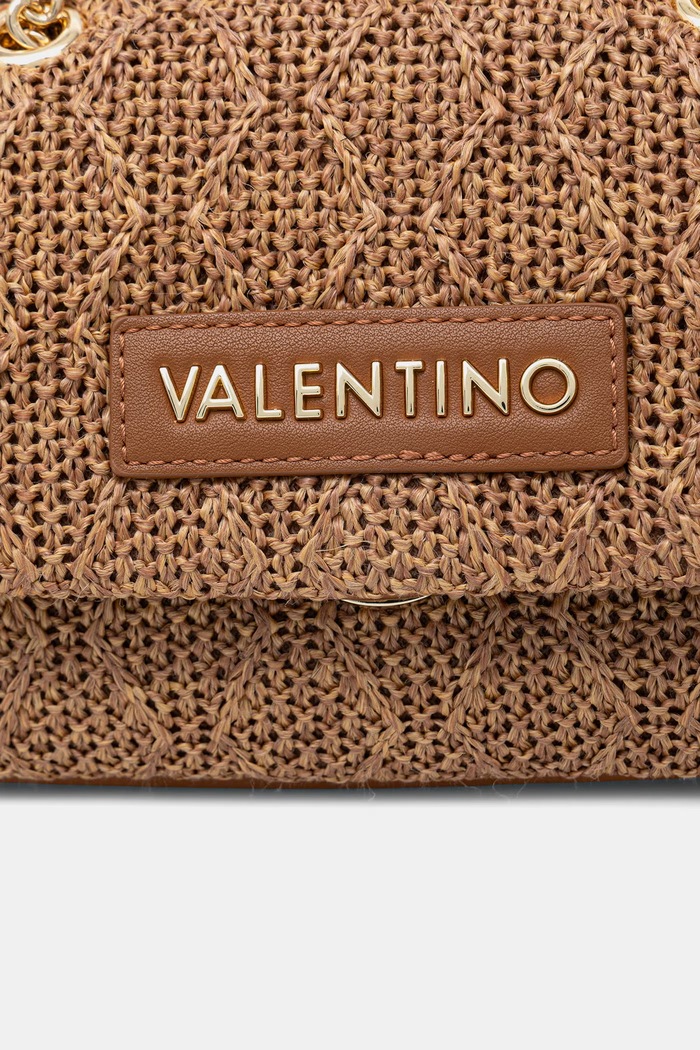 Valentino Bags torebka crossbody damska pleciona OCARINA SUMMER brązowy VBS9XL05PAG