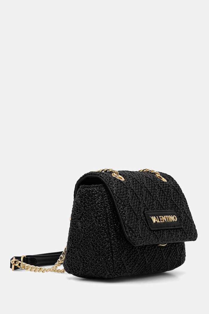Valentino Bags torebka crossbody damska pleciona OCARINA SUMMER VBS9XL05PAG czarny SS26