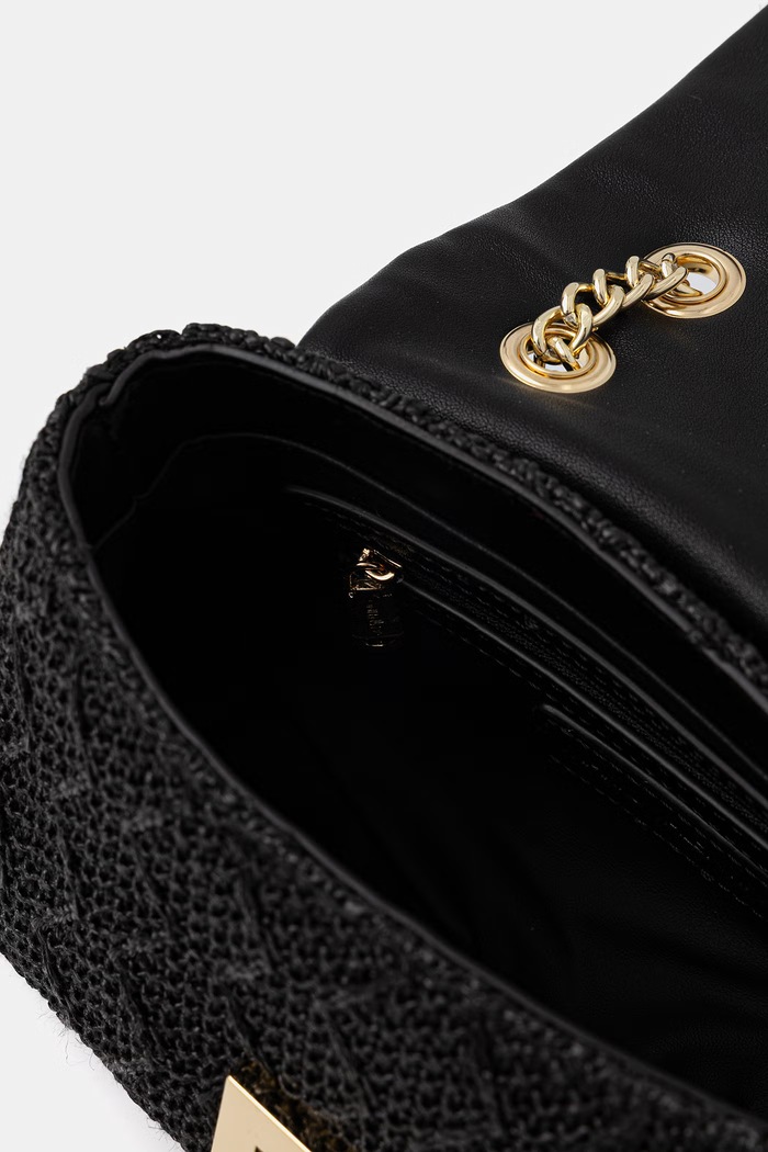Valentino Bags torebka crossbody damska pleciona OCARINA SUMMER VBS9XL05PAG czarny