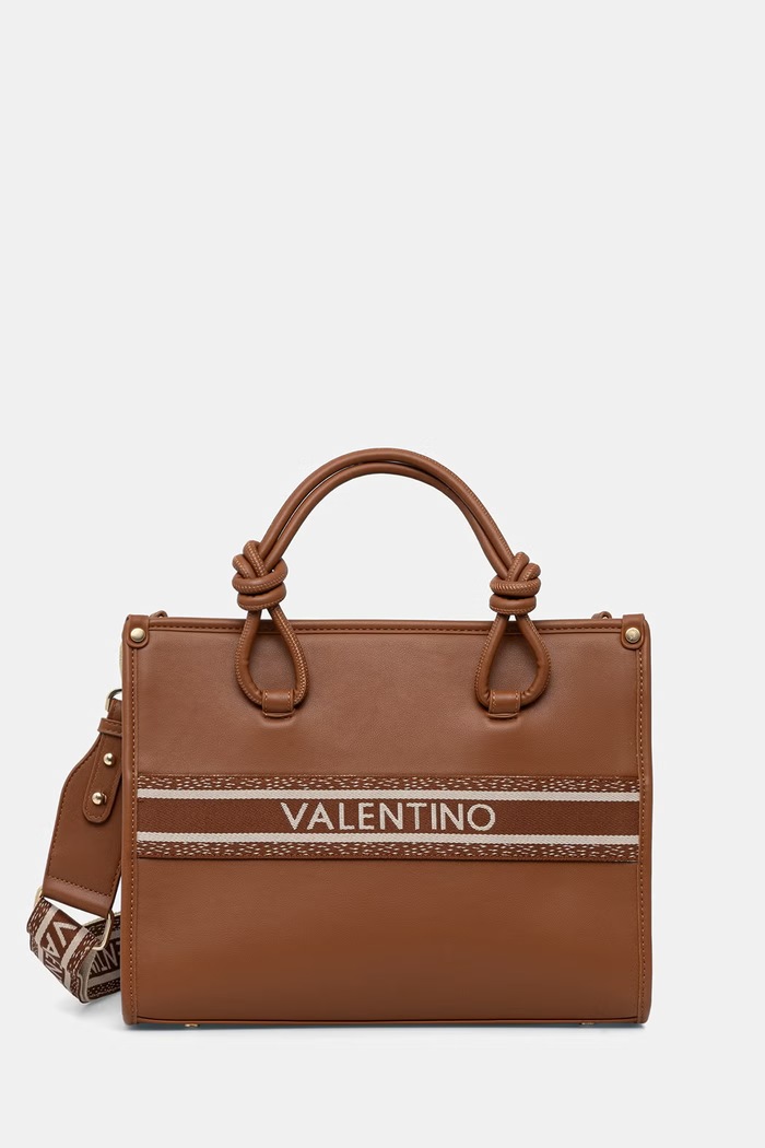 Valentino Bags torebka crossbody damska z imitacji skóry AELLA brązowy VBS9ZW04