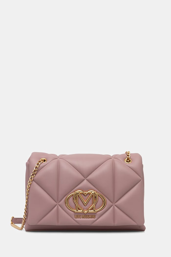 Love Moschino geantă pentru femei, cu imitație de piele roz JC4041PP0OLC0600