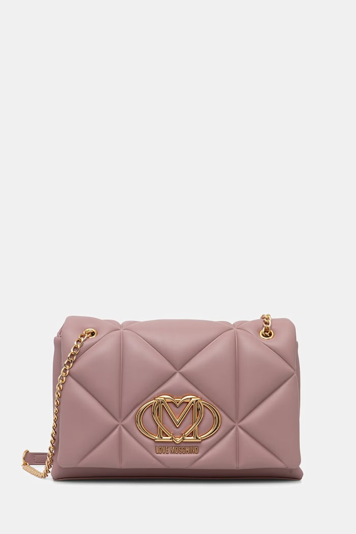 Love Moschino geantă pentru femei, cu imitație de piele roz JC4041PP0OLC0600