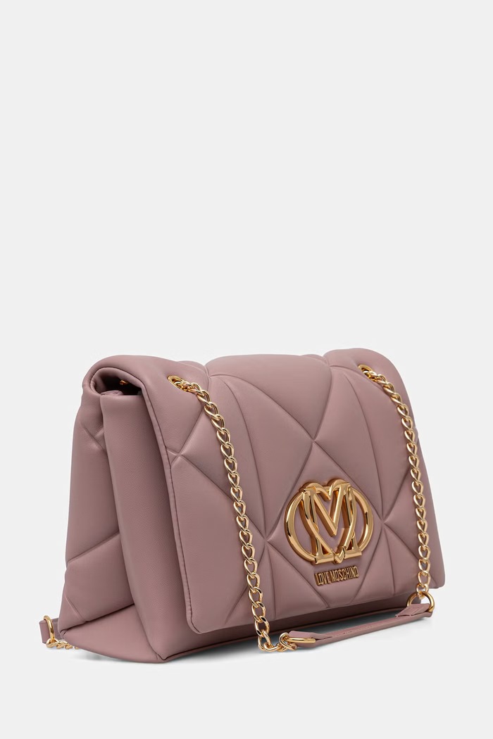 Love Moschino geantă pentru femei, cu imitație de piele JC4041PP0OLC0600 roz SS26