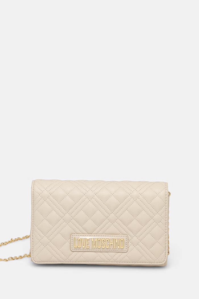Love Moschino kabelka dámska z imitácie kože béžová JC4079PP0OLA0110