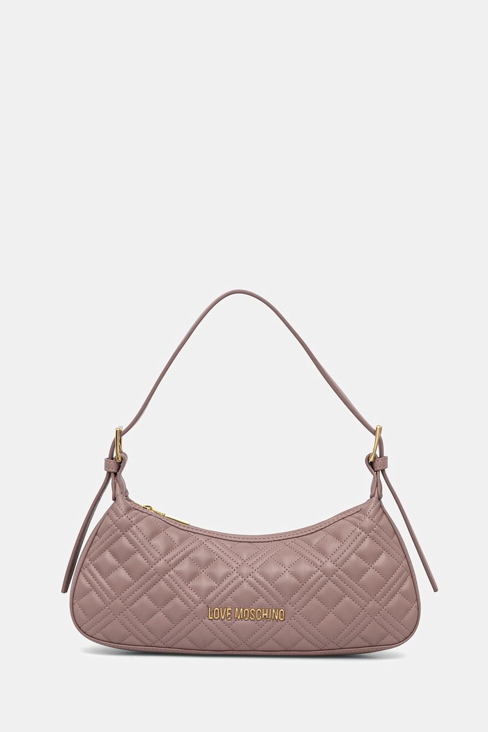 Love Moschino kabelka typu baguette dámska z imitácie kože ružová JC4142PP0OLA0600
