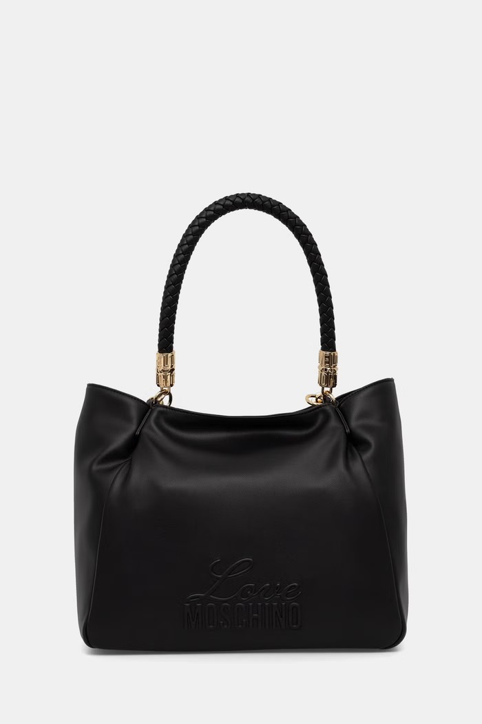 Love Moschino geantă pentru femei, cu imitație de piele negru JC4225PP0OKA0000