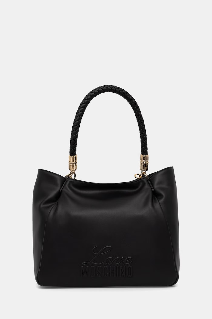 Love Moschino geantă pentru femei, cu imitație de piele negru JC4225PP0OKA0000