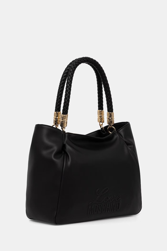 Love Moschino geantă pentru femei, cu imitație de piele JC4225PP0OKA0000 negru SS26
