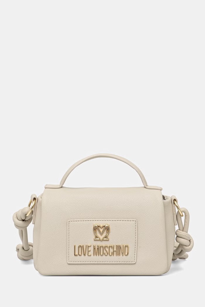 Love Moschino geantă crossbody pentru femei, cu imitație de piele bej JC4236PP0OKC0110