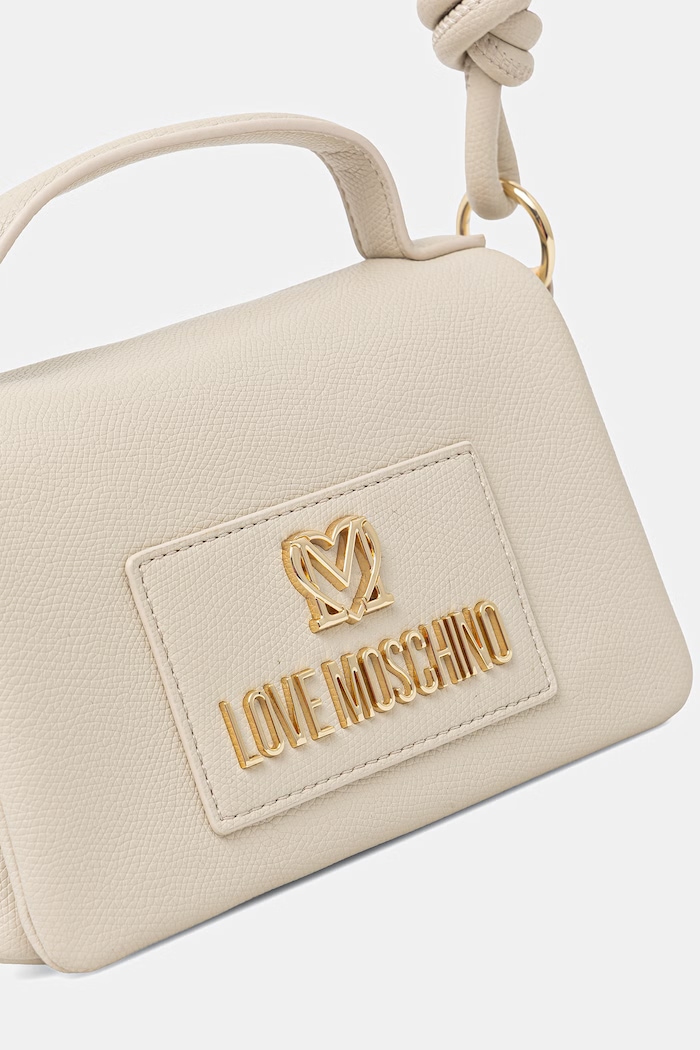 Love Moschino geantă crossbody pentru femei, cu imitație de piele bej JC4236PP0OKC0110