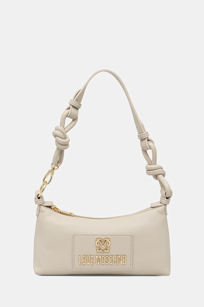 Love Moschino klasična torbica ženska iz umetnega usnja bež JC4241PP0OKC0110