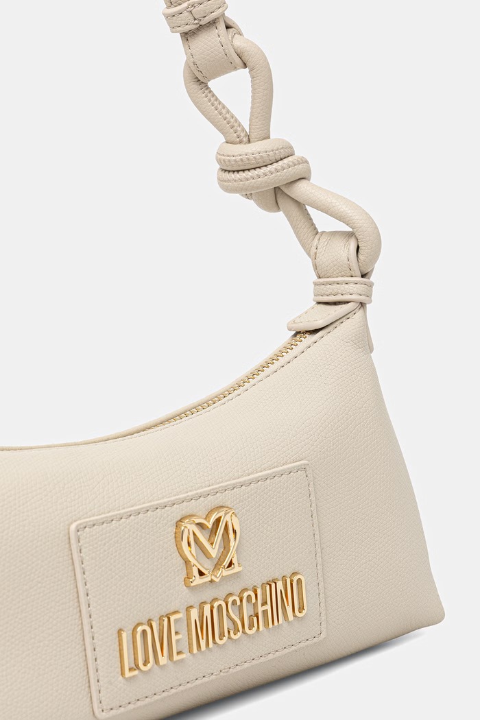 Love Moschino klasična torbica ženska iz umetnega usnja bež JC4241PP0OKC0110