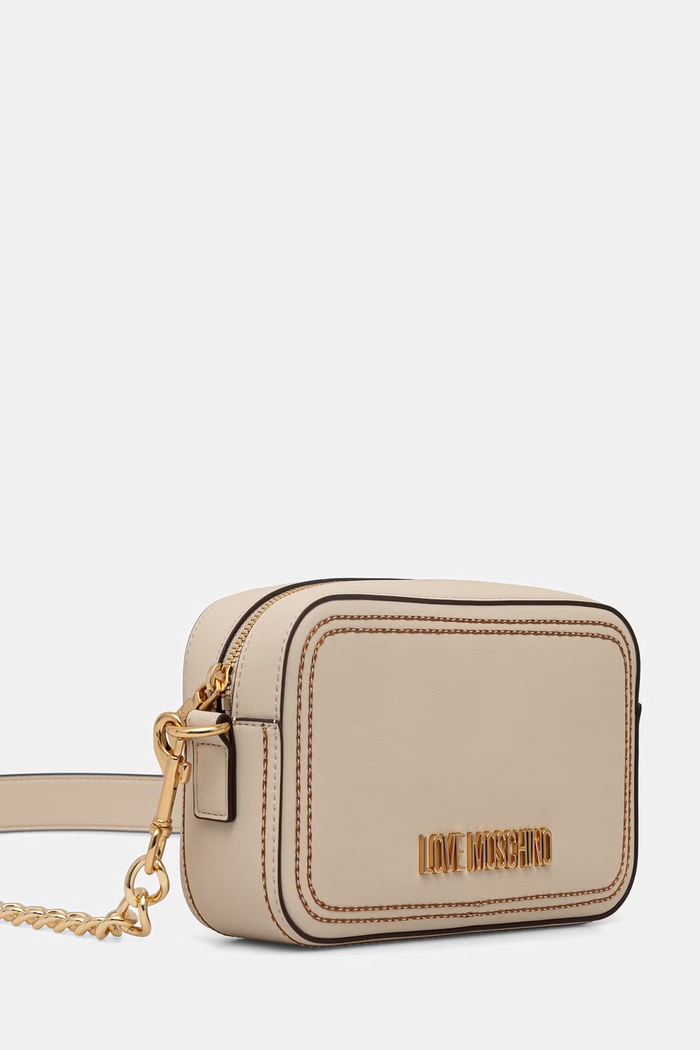 Love Moschino torebka crossbody damska z imitacji skóry JC4255PP0OKF0110 beżowy SS26