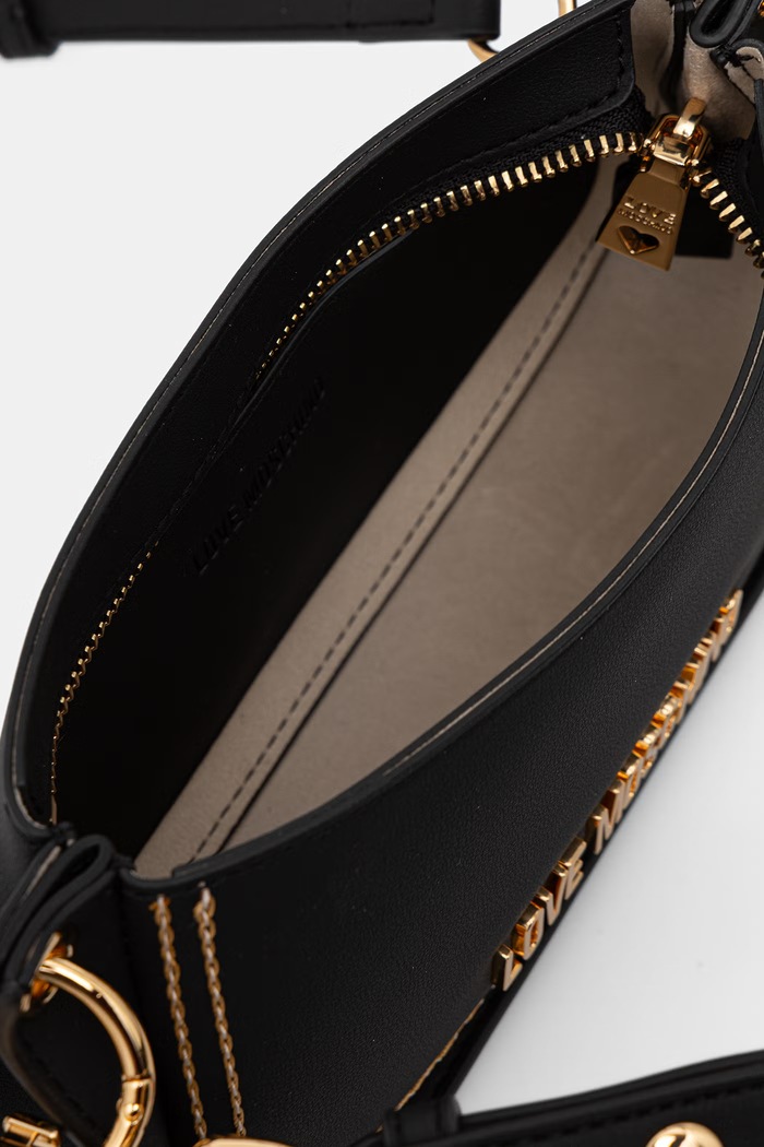 Love Moschino torebka damska z imitacji skóry JC4256PP0OKF0000 czarny