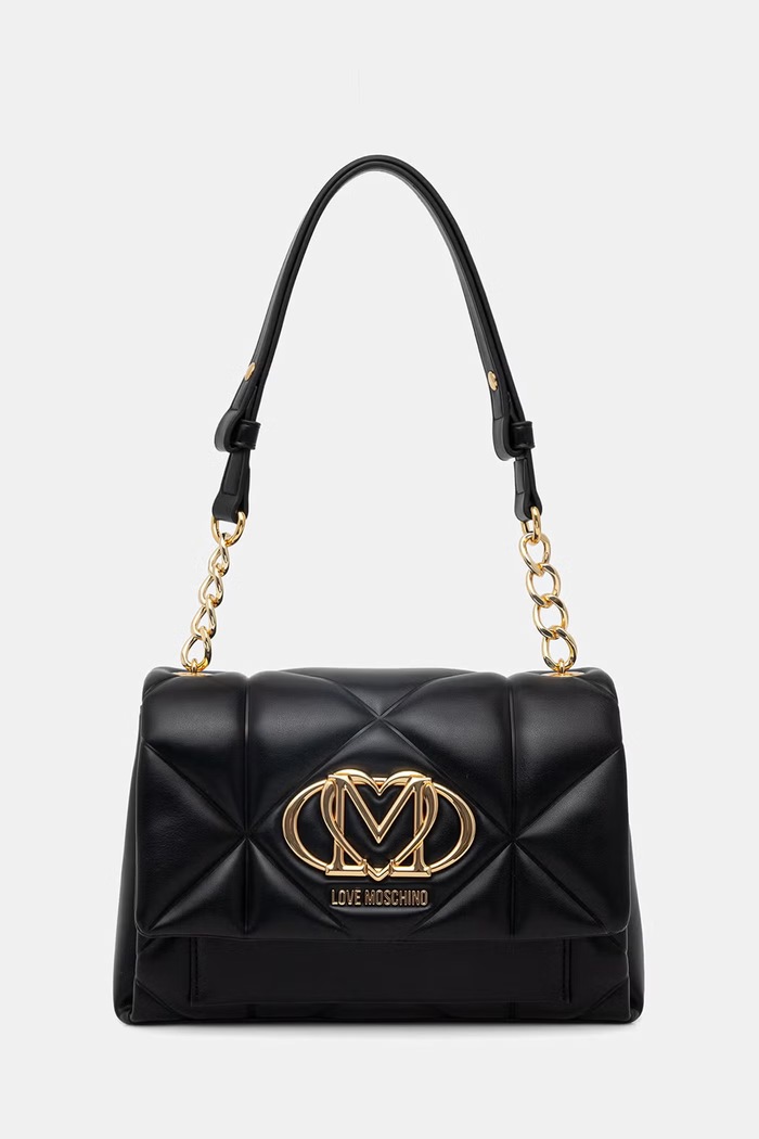 Love Moschino listonoszka damska z imitacji skóry czarny JC4259PP0OLC0000