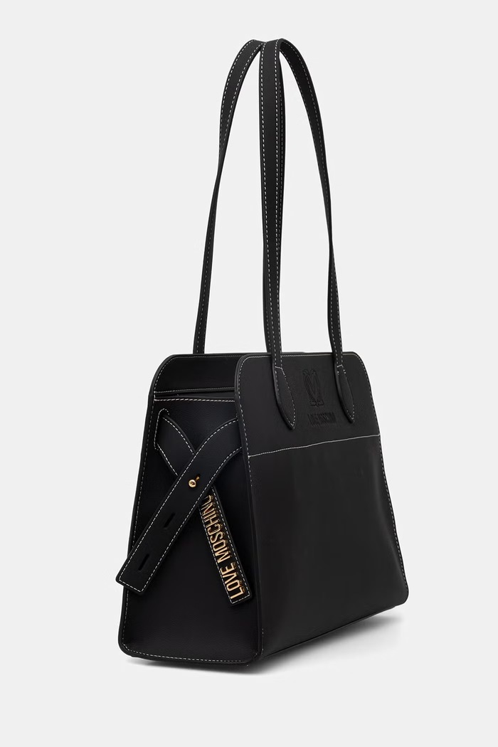 Love Moschino kabelka typu shopper dámska z imitácie kože JC4272PP0OKI0000 čierna SS26