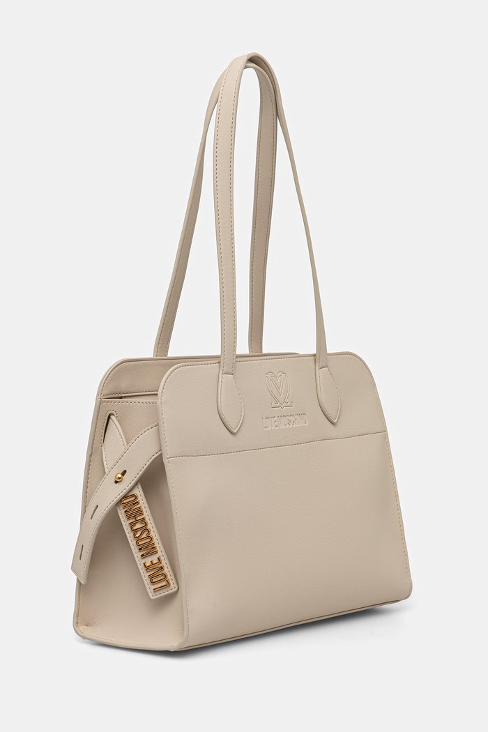 Love Moschino kabelka typu shopper dámska z imitácie kože JC4272PP0OKI0110 béžová SS26