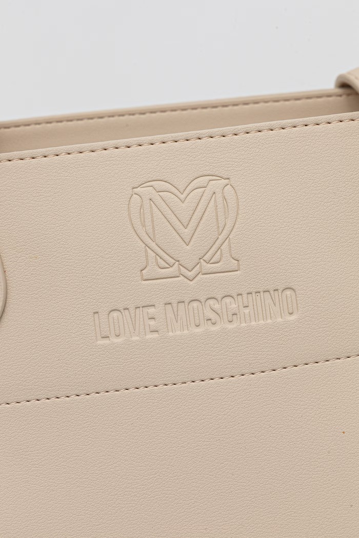 Love Moschino kabelka typu shopper dámska z imitácie kože béžová JC4272PP0OKI0110