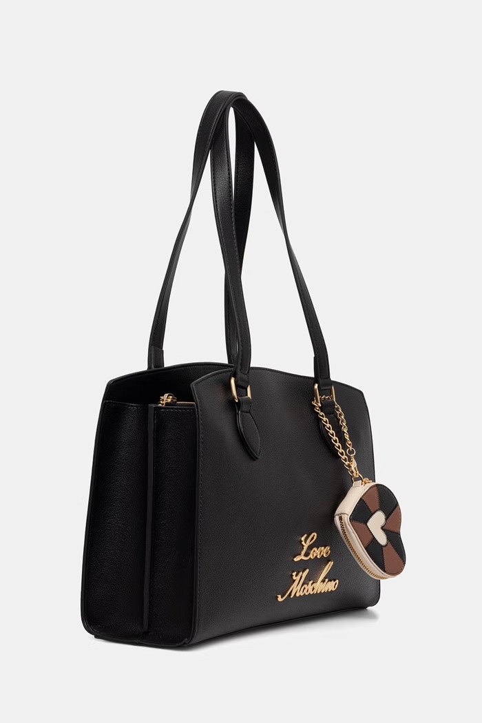 Love Moschino torebka shopper damska z imitacji skóry JC4276PP0OK1000A czarny SS26