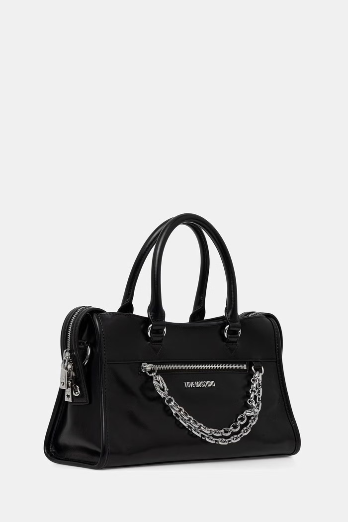 Love Moschino Geantă de femei din piele JC4277PP0OK1100A negru SS26