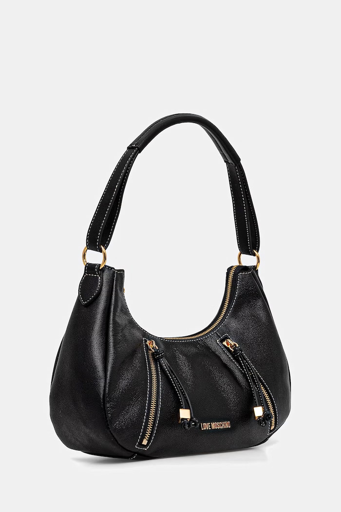 Love Moschino torebka rogal damska skórzana JC4281PP0OK1300A czarny SS26