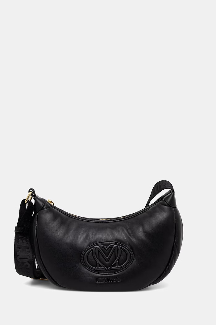 Love Moschino geantă croissant pentru femei negru JC4339PP0OKM0000
