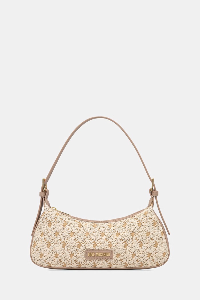 Love Moschino kabelka dámska z imitácie kože béžová JC4346PP0OKS120A