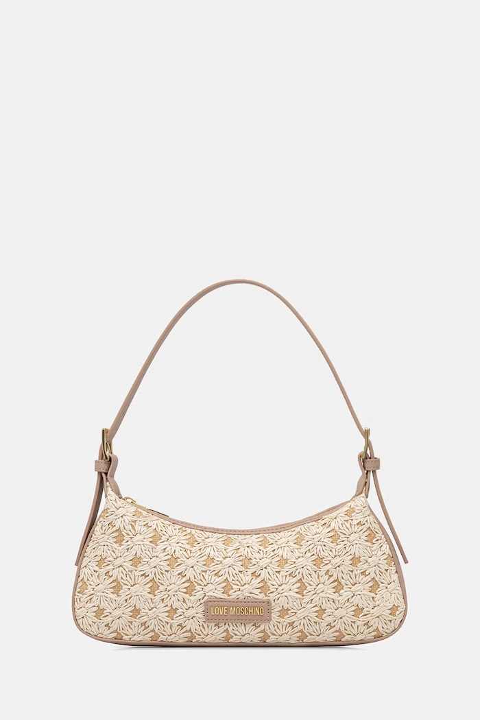 Love Moschino kabelka dámska z imitácie kože béžová JC4346PP0OKS120A
