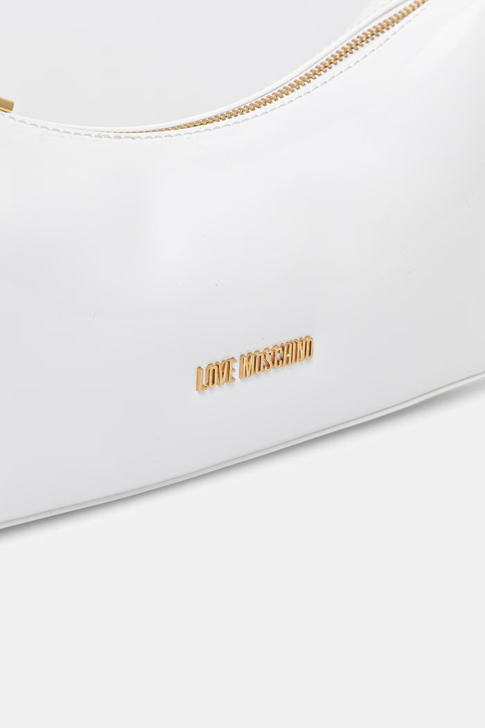 Love Moschino kabelka typu baguette dámska z imitácie kože biela JC4390PP0OKE2100