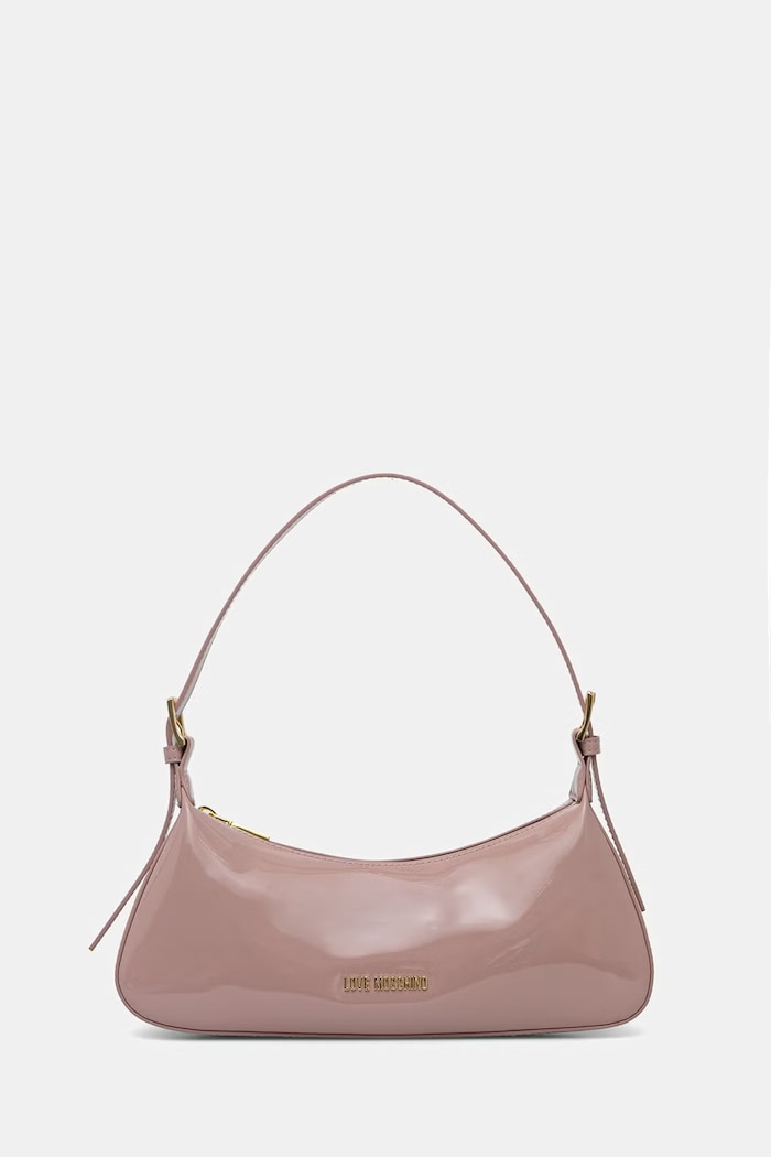 Love Moschino kabelka typu baguette dámska z imitácie kože ružová JC4390PP0OKE2600