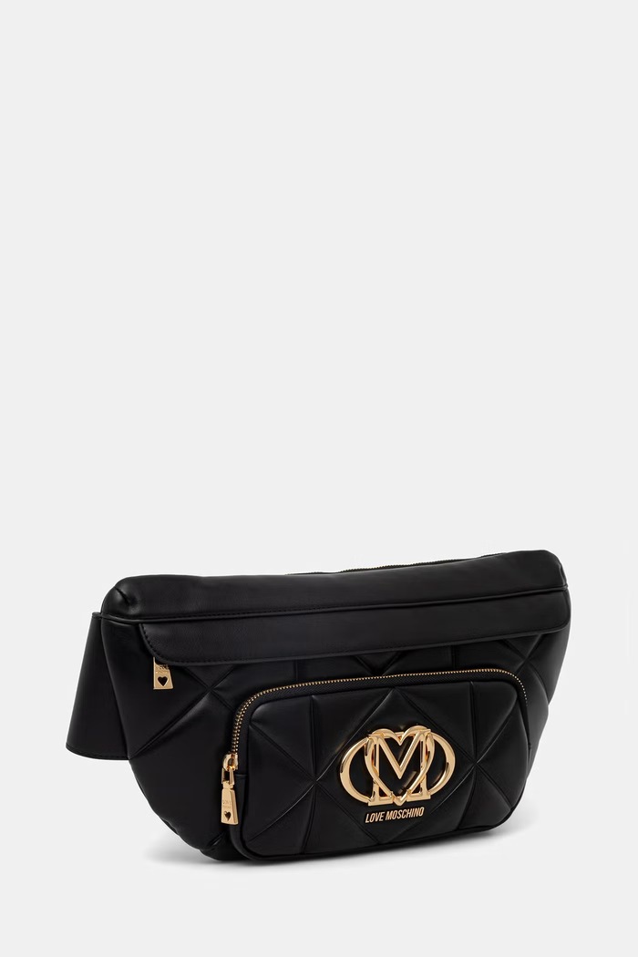 Love Moschino nerka damska z imitacji skóry JC4261PP0OLC0000 czarny SS26