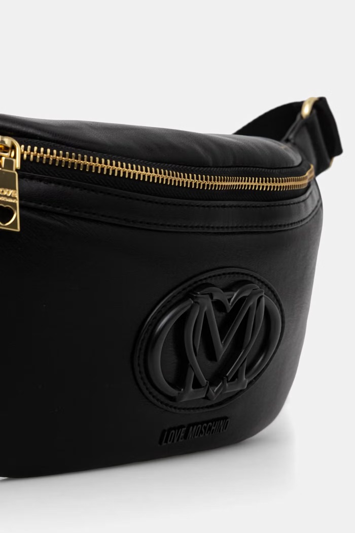 Love Moschino pasna torbica ženska iz umetnega usnja črna JC4337PP0OKM0000