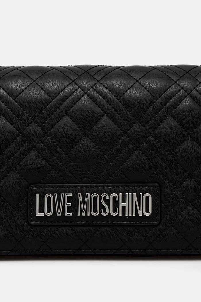 Accesorii Love Moschino geantă crossbody pentru femei, cu imitație de piele JC4079PP0OLA000B negru