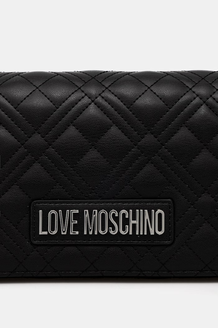 Accesorii Love Moschino geantă crossbody pentru femei, cu imitație de piele JC4079PP0OLA000B negru