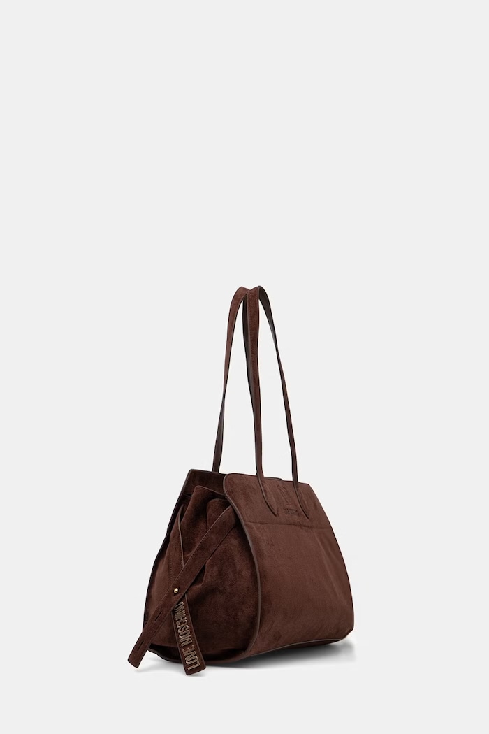 Love Moschino Kabelka typu shopper dámska z imitácie semišu JC4271PP0OKJ0313 hnedá SS26