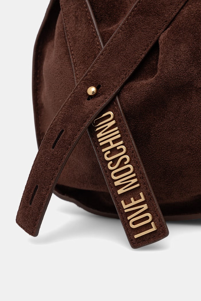 Love Moschino Kabelka typu shopper dámska z imitácie semišu JC4271PP0OKJ0313 hnedá