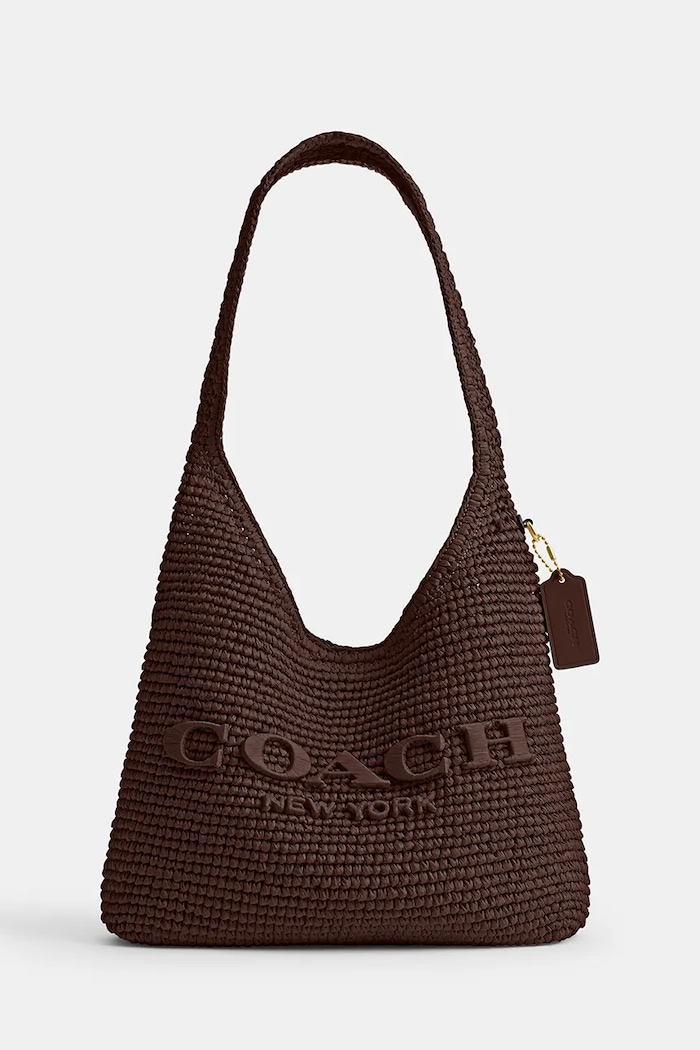 Coach μικρή τσάντα γυναικεία δερμάτινη Brooklyn Shoudler Bag 28 καφέ CDU75