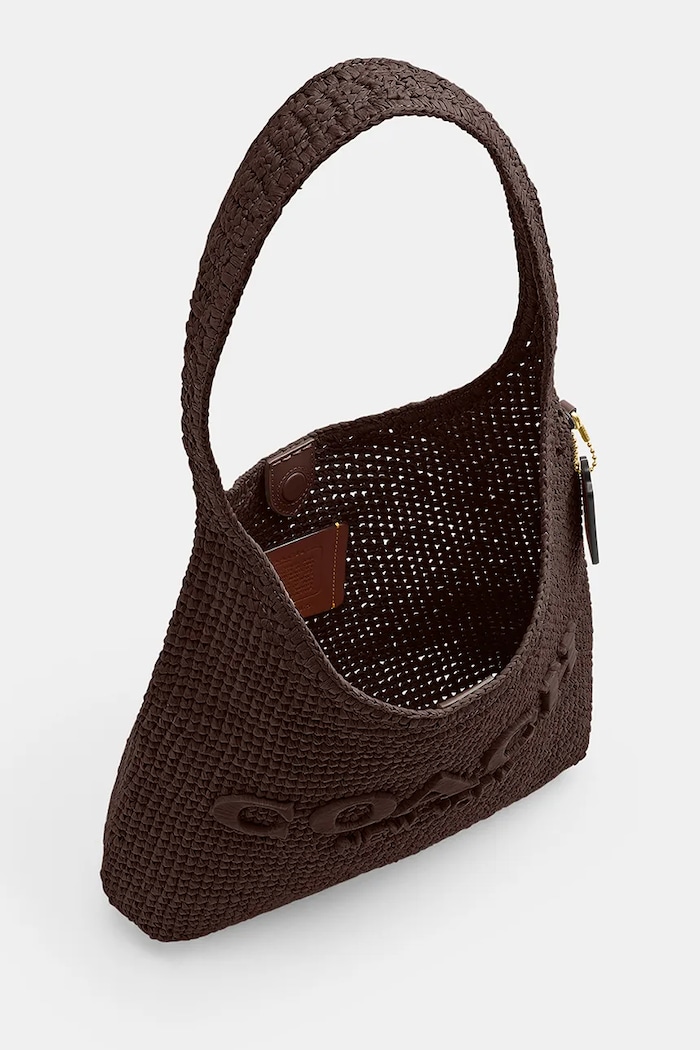 Coach μικρή τσάντα γυναικεία δερμάτινη Brooklyn Shoudler Bag 28 CDU75 καφέ