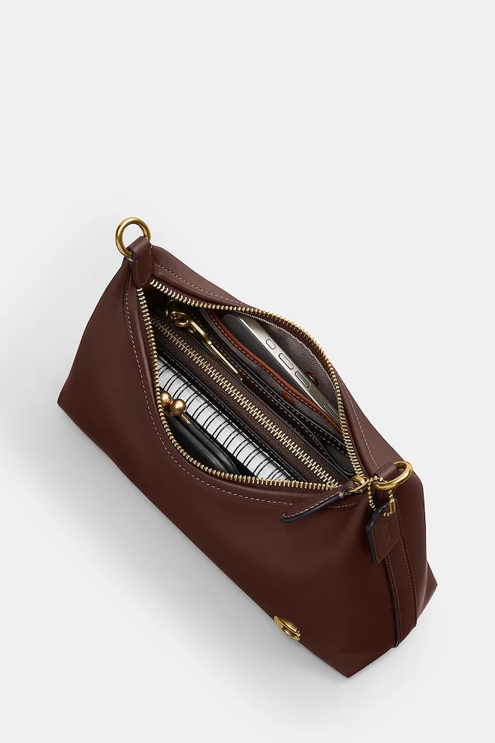 Akcesoria Coach Torebka damska skórzana Juliet Shoulder Bag 25 CDZ64 brązowy