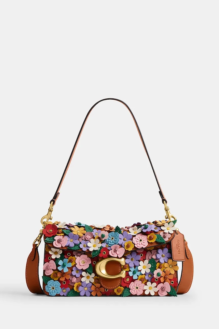 Coach geantă pentru femei, din piele Floral Applique Tabby 26 multicolor CDZ35