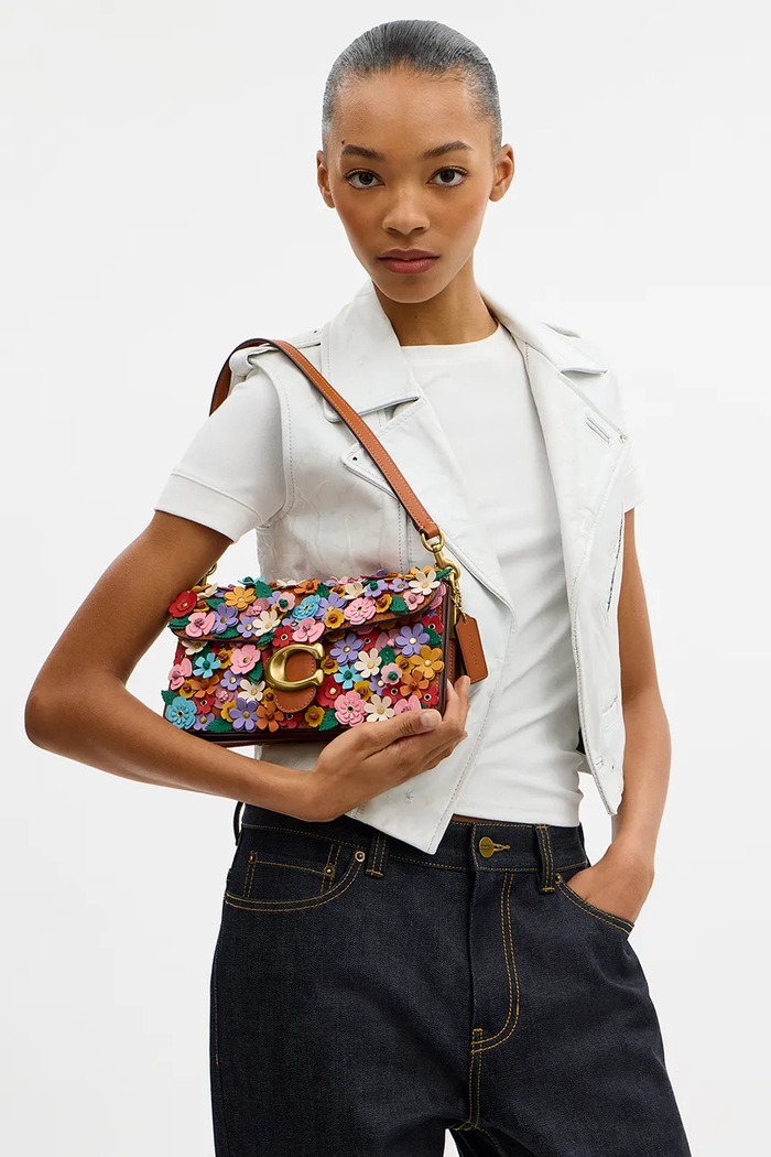 Coach geantă pentru femei, din piele Floral Applique Tabby 26 CDZ35