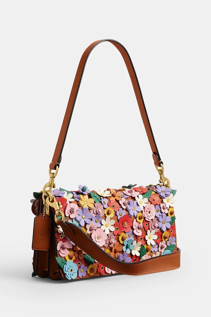 Coach geantă pentru femei, din piele Floral Applique Tabby 26 multicolor CDZ35
