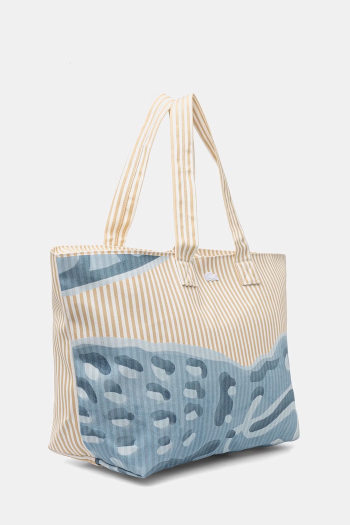 Lacoste tote bag pentru femei, din bumbac NU5244PB bej SS26