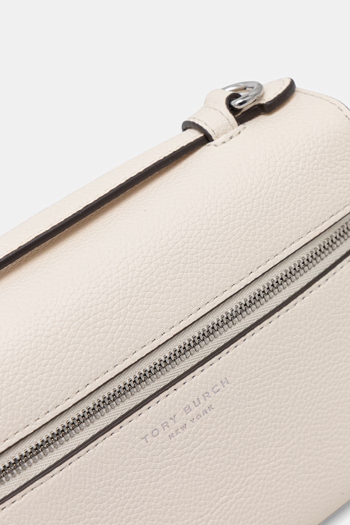 Tory Burch crossbody torba za žene kožna Romy bež 178948