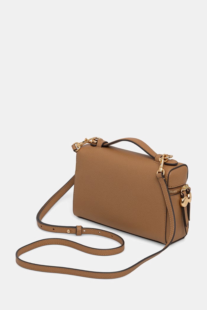 Doplňky Tory Burch crossbody kabelka dámská kožená Romy 178948 hnědá