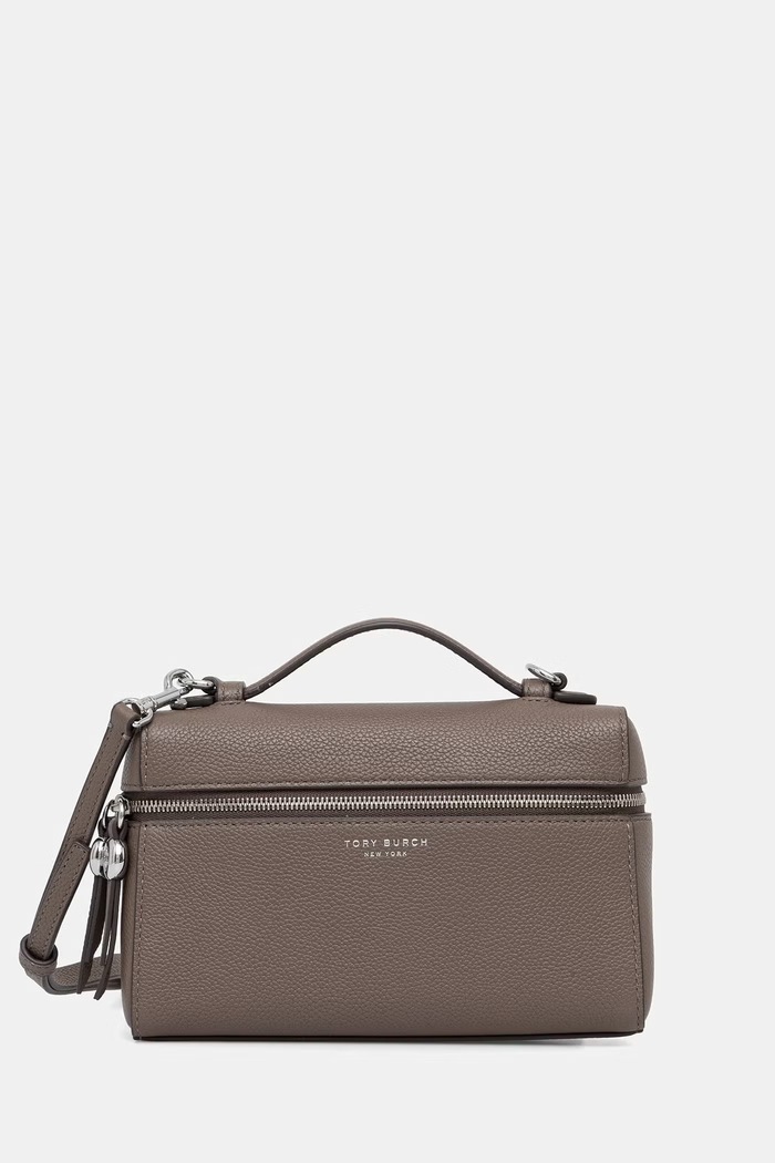 Tory Burch crossbody kabelka dámska kožená Romy hnedá 178948