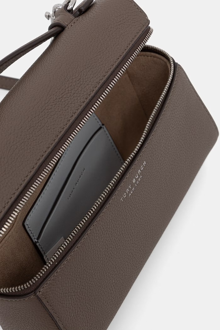 Tory Burch crossbody kabelka dámska kožená Romy 178948 hnedá