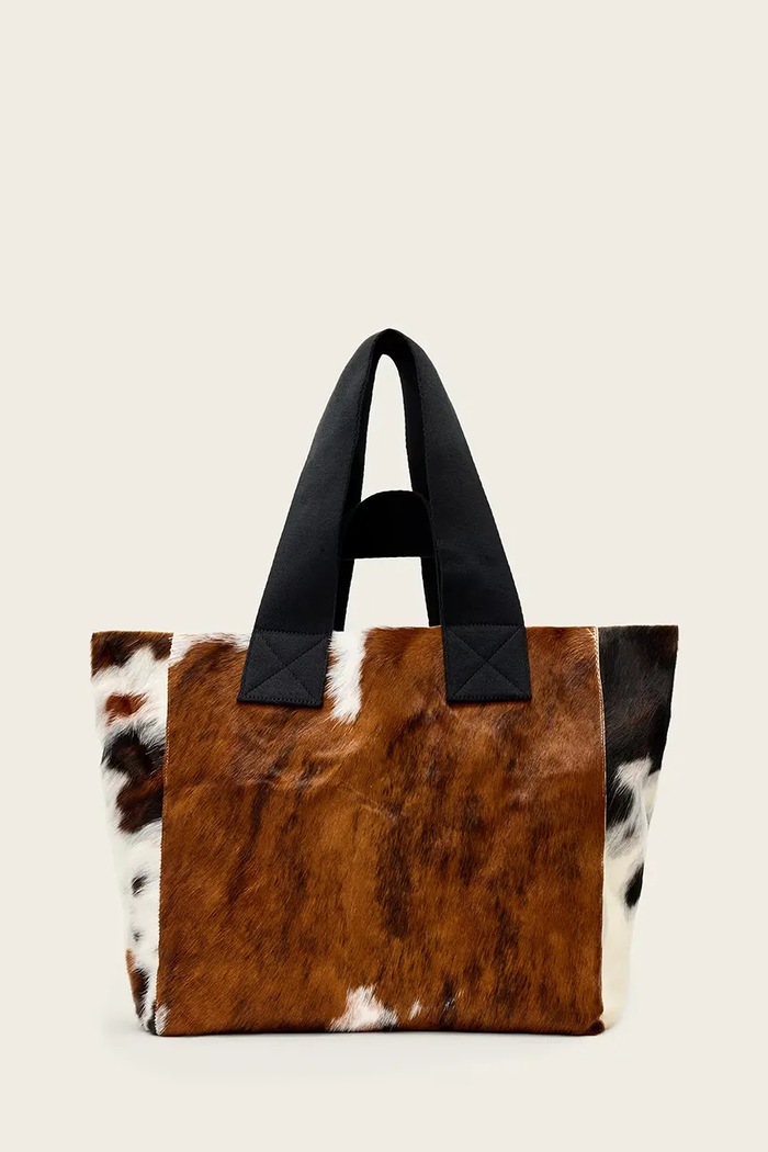 AllSaints shopper torba za žene kožna IZZY COW smeđa W260XE